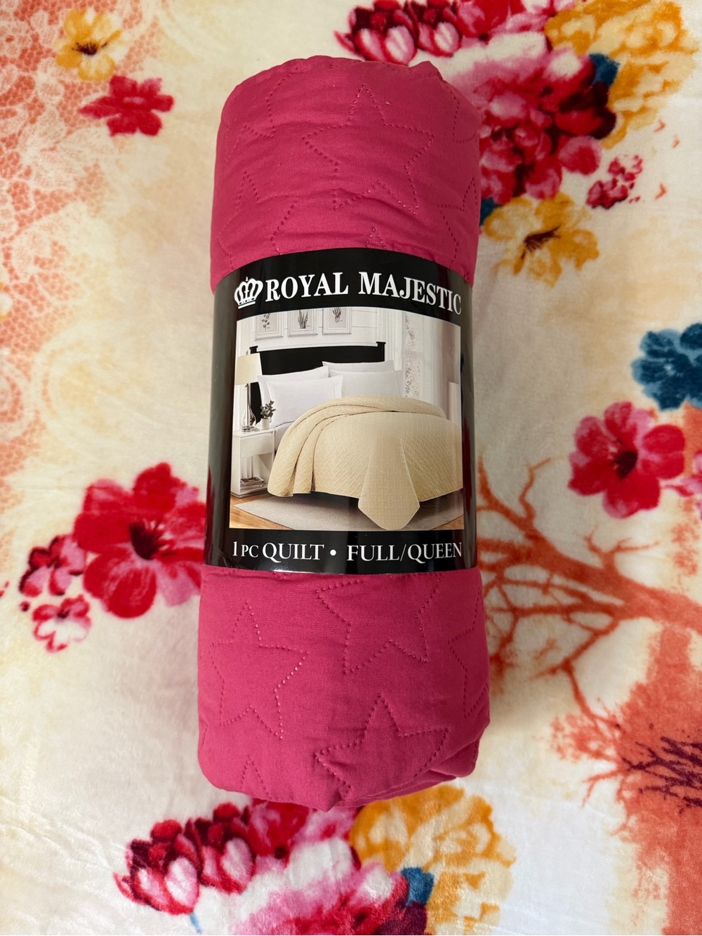Hot Pink Quilted Full/Queen Bedspread
